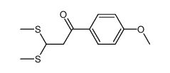 1-(4-methoxyphenyl)-3,3-bis(methylthio)propan-1-one结构式