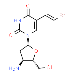 5-(2-bromovinyl)-3-amino-2',3'-dideoxyuridine Structure