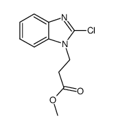 3-(2-chloro-benzoimidazol-1-yl)-propionic acid methyl ester结构式