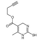 5-Pyrimidinecarboxylicacid,1,2,3,6-tetrahydro-4-methyl-2-thioxo-,3-butynylester(9CI)结构式