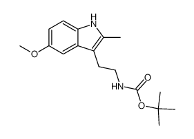 N-{2-[5-methoxy-2-methyl-1H-indol-3-yl]ethyl}carbamic acid tert-butyl ester结构式