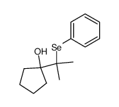 1-(2-(phenylselanyl)propan-2-yl)cyclopentan-1-ol结构式