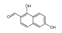 1,6-dihydroxynaphthalene-2-carbaldehyde结构式