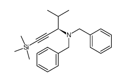 (R)-N,N-dibenzyl-4-methyl-1-(trimethylsilyl)-1-pentyn-3-amine结构式