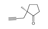 (2R)-2-methyl-2-prop-2-ynylcyclopentan-1-one结构式