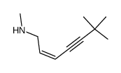 (Z)-N,6,6-trimethyl-2-hepten-4-yn-1-amine结构式
