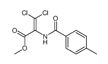 3,3-Dichloro-2-(4-methyl-benzoylamino)-acrylic acid methyl ester结构式
