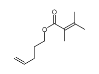 pent-4-enyl 2,3-dimethylbut-2-enoate结构式
