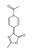 4-(1-acetyl-4(1H)-pyridylidene)-2-methyl-2-oxazolin-5-one结构式