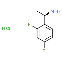 (R)-1-(4-Chloro-2-fluorophenyl)ethan-1-amine hydrochloride Structure