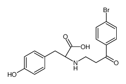 (2R)-2-[[3-(4-bromophenyl)-3-oxopropyl]amino]-3-(4-hydroxyphenyl)propanoic acid Structure