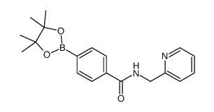 N-吡啶-2-甲基-4-(4,4,5,5-四甲基-[1,3,2]二噁硼烷-2-基)-苯甲酰胺结构式