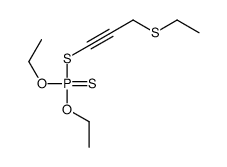 diethoxy-(3-ethylsulfanylprop-1-ynylsulfanyl)-sulfanylidene-λ5-phosphane结构式