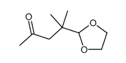 4-(1,3-dioxolan-2-yl)-4-methylpentan-2-one结构式