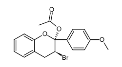 2,3-cis-2-acetoxy-3-bromo-4'-methoxyflavan Structure