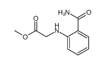 2-Methoxycarbonylmethylamino-benzamid结构式