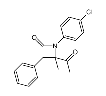 4-acetyl-1-(4-chlorophenyl)-4-methyl-3-phenylazetidin-2-one Structure