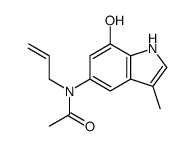 N-(7-hydroxy-3-methyl-1H-indol-5-yl)-N-prop-2-enylacetamide Structure