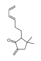 2-hexa-3,5-dienyl-3,3-dimethyl-5-methylidenecyclopentan-1-one结构式