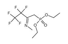 diethyl 3,3,4,4,4-pentafluoro-2-(methylimino)butanephosphonate结构式