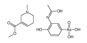 methyl 1,2,5,6-tetrahydro-1-methylnicotinate, mono[(3-acetamido-4-hydroxyphenyl)arsonate]结构式