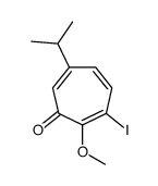 3-iodo-2-methoxy-6-propan-2-ylcyclohepta-2,4,6-trien-1-one Structure