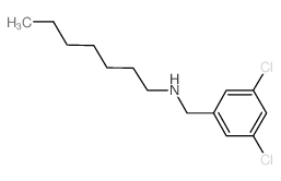N-(3,5-二氯苄基)-1-h庚胺结构式