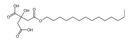 tetradecyl dihydrogen 2-hydroxypropane-1,2,3-tricarboxylate结构式