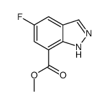 Methyl 5-fluoro-1H-indazole-7-carboxylate结构式