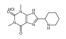 1,3-dimethyl-8-piperidin-2-yl-7H-purine-2,6-dione,hydrochloride结构式