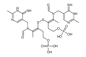 Disulfanediylbis(2Z)-2-{[(4-amino-2-methyl-5-pyrimidinyl)methyl]( formyl)amino}-2-pentene-3,5-diyl bis[dihydrogen (phosphate)]结构式