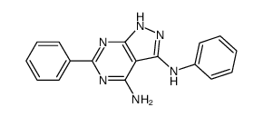 4-amino-3-phenylamino-6-phenylpyrazolo[3,4-d]pyrimidine结构式