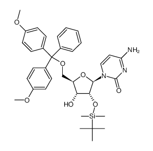 5′-O-(dimethoxytrityl)-2′-O-(tert-butyldimethylsilyl)-N4-phenoxyacetylcytidine结构式