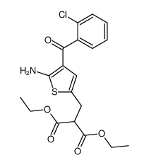 diethyl 2-[[5-amino-4-(2-chlorobenzoyl)-thien-2-yl]methyl]malonate结构式