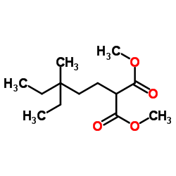 (3,3-二乙基丁基)丙二酸二甲酯结构式