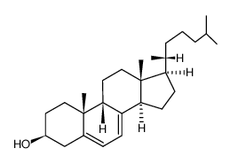 (9β)-Cholesta-5,7-dien-3β-ol structure