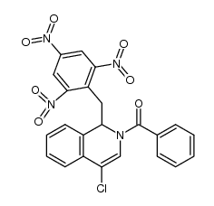 N-benzoyl-4-chloro-1-(2',4',6'-trinitrobenzyl)-1,2-dihydroisoquinoline结构式
