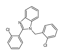 2-(2-chlorophenyl)-1-[(2-chlorophenyl)methyl]benzimidazole结构式
