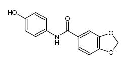 N-(4-hydroxyphenyl)benzo[d][1,3]dioxole-5-carboxamide结构式
