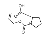 (S)-1-((烯丙氧基)羰基)吡咯烷-2-羧酸结构式