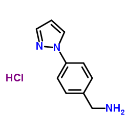 (4-(1H-Pyrazol-1-yl)phenyl)methanamine hydrochloride Structure