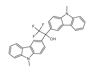 1,1,1-trifluoro-2,2-bis(9-methyl-3-carbazolyl)-2-hydroxyethane Structure