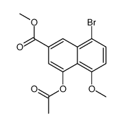 4-(乙酰基氧基)-8-溴-5-甲氧基-2-萘羧酸甲酯结构式