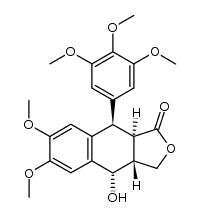 6,7-O,O-demethylene-6,7-O,O-dimethyl-4'-O-demethylepipodophyllotoxin结构式