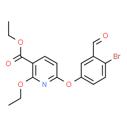 Ethyl 6-(4-bromo-3-formylphenoxy)-2-ethoxynicotinate Structure
