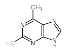 2-疏基-6-甲基嘌呤结构式