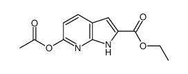 6-(乙酰基氧基)-1H-吡咯并[2,3-B]吡啶-2-羧酸乙酯结构式