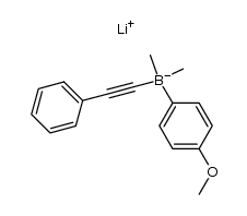 lithium (4-methoxyphenyl)dimethyl(phenylethynyl)borate结构式