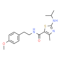 N-[2-(4-methoxyphenyl)ethyl]-4-methyl-2-(propan-2-ylamino)-1,3-thiazole-5-carboxamide Structure