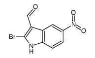 2-溴-5-硝基-1H-吲哚-3-甲醛结构式